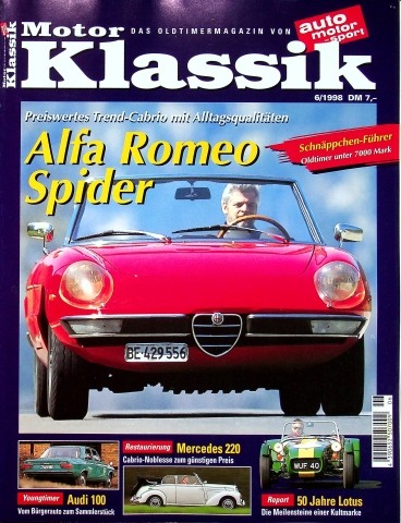 Deckblatt Motor Klassik (06/1998)